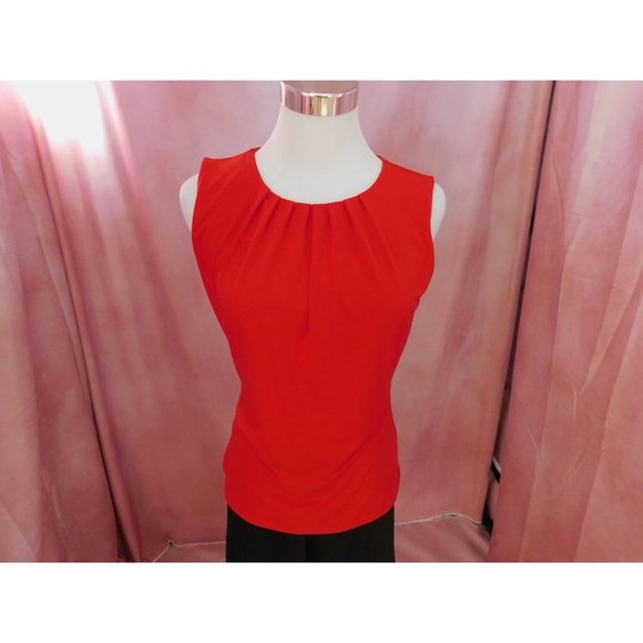 Calvin Klein Tops - CALVIN Klein Blouse Women XS Red Sleeveless Career Top